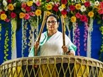 West Bengal Chief Minister Mamata Banerjee during celebrations of International Day of The World Indigenous Peoples, in Jhargram, Wednesday, Aug. 9, 2023. (PTI Photo)