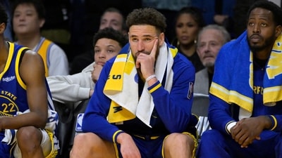 Golden State Warriors guard Klay Thompson (11) looks on (USA TODAY Sports via Reuters Con)
