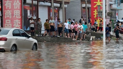 Deadly rains that pummelled China's capital in recent days were the heaviest since records began 140 years ago, Beijing's weather service said on August 2, as a massive cleanup operation began. (AFP) Deadly rains that pummelled China's capital in recent days were the heaviest since records began 140 years ago, Beijing's weather service said on August 2, as a massive cleanup operation began. (AFP)