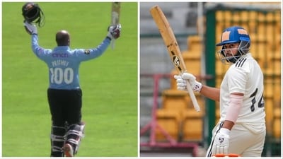 Shaw created multiple records with his monumental double century (PTI-Twitter/@onedaycup) Shaw created multiple records with his monumental double century (PTI-Twitter/@onedaycup)