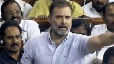 Congress leader Rahul Gandhi addressed the Lok Sabha on Wednesday (Twitter Photo)