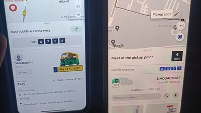 The picture also showed that the driver's name as well as the auto rickshaws' registration numbers were the same for both the rides. (X (Twitter)) The picture also showed that the driver's name as well as the auto rickshaws' registration numbers were the same for both the rides. (X (Twitter))