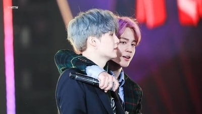BTS' Suga's military enlistment sparks heartwarming fandom support. Viral tweet celebrates Yoongi and Jimin's touching friendship. (Pinterest) BTS' Suga's military enlistment sparks heartwarming fandom support. Viral tweet celebrates Yoongi and Jimin's touching friendship. (Pinterest)