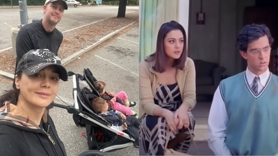 Preity Zinta with Gene Goodenough, Jai and Gia (L), with Hrithik Roshan in a still from Koi Mil Gaya. Preity Zinta with Gene Goodenough, Jai and Gia (L), with Hrithik Roshan in a still from Koi Mil Gaya.