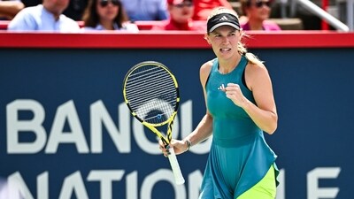 Caroline Wozniacki of Denmark reacts after winning a point against Kimberly Birrell of Australia (Getty Images via AFP) Caroline Wozniacki of Denmark reacts after winning a point against Kimberly Birrell of Australia (Getty Images via AFP)