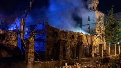A view shows the site of a Russian missile strike, amid Russia's attack on Ukraine, in Zaporizhzhia, Ukraine August 9, 2023. REUTERS/Viacheslav Ratynskyi (REUTERS)