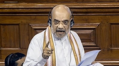 Union Home Minister Amit Shah speaks in the Lok Sabha during the Monsoon Session. (ANI) Union Home Minister Amit Shah speaks in the Lok Sabha during the Monsoon Session. (ANI)