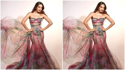 Kiara looked like a dream in a multicoloured sheer gown as she posed for the pictures.&nbsp; (Instagram/@kiaraaliaadvani)