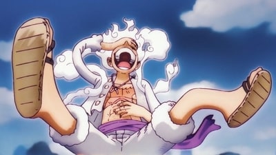 Luffy's One Piece journey soars with the unveiling of Gear 5, a mythic Zoan form. Amidst the chaos, he wields awakened powers and astonishing fans. (Toei Animation) Luffy's One Piece journey soars with the unveiling of Gear 5, a mythic Zoan form. Amidst the chaos, he wields awakened powers and astonishing fans. (Toei Animation)