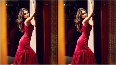 She was styled by celebrity fashion stylist Rishika Devnani. She struck seductive poses as she was captured by photographer Abhishek Dhiman. (Instagram/@imouniroy) She was styled by celebrity fashion stylist Rishika Devnani. She struck seductive poses as she was captured by photographer Abhishek Dhiman. (Instagram/@imouniroy)