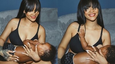Mom-to-be Rihanna nursing son RZA in new photos. Mom-to-be Rihanna nursing son RZA in new photos.
