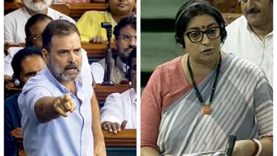 Smriti Irani said Rahul Gandhi's gesture while leaving the Lok Sabha was objectionable. Smriti Irani said Rahul Gandhi's gesture while leaving the Lok Sabha was objectionable.