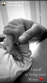 Koi Phoenix held Ileana's finger as she held his hand. Koi Phoenix held Ileana's finger as she held his hand.