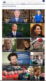 The Royal Family website's page where Prince Harry's position has been shifted to the bottom The Royal Family website's page where Prince Harry's position has been shifted to the bottom