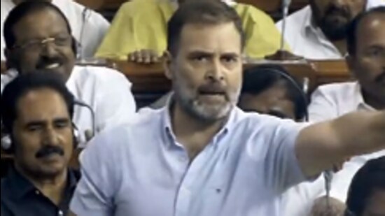 Congress leader Rahul Gandhi addressed the Lok Sabha on Wednesday (Twitter Photo)