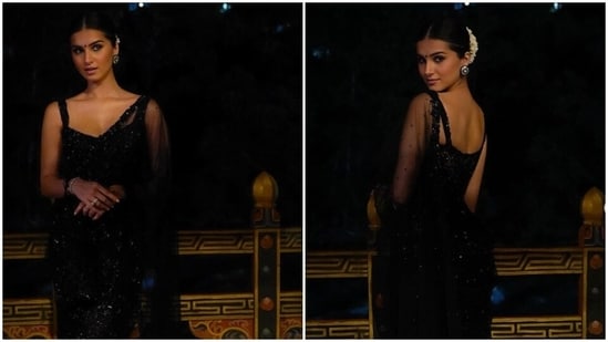 Tara Sutaria is the epitome of elegance in a sheer black saree (Instagram/@tarasutaria)