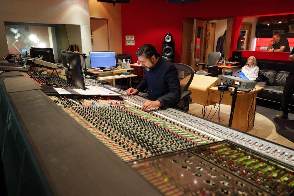 Ricky Kej during the recording at Abbey Road Studios Ricky Kej during the recording at Abbey Road Studios