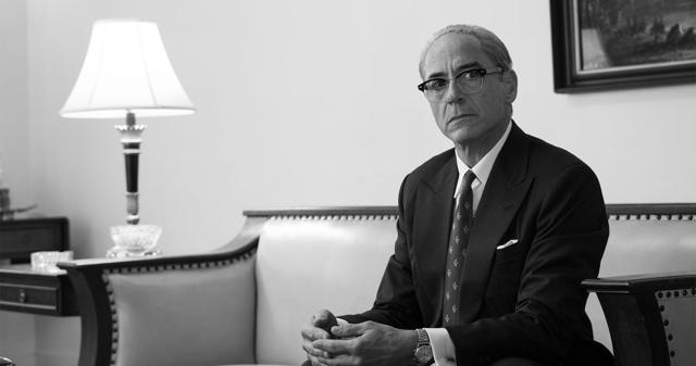 “Atomic Energy Commission head Lewis Strauss (Robert Downey Jr), the vindictive, conservative, bureaucratic thug Bird and Sherwin identified as the mastermind behind the witch hunt against Oppenheimer.” (Universal Pictures) “Atomic Energy Commission head Lewis Strauss (Robert Downey Jr), the vindictive, conservative, bureaucratic thug Bird and Sherwin identified as the mastermind behind the witch hunt against Oppenheimer.” (Universal Pictures)