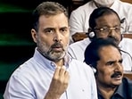 Congress MP Rahul Gandhi speaks during a discussion on the Motion of No-Confidence in the Lok Sabha during the ongoing Monsoon session of Parliament, in New Delhi. Congress MP Rahul Gandhi speaks during a discussion on the Motion of No-Confidence in the Lok Sabha during the ongoing Monsoon session of Parliament, in New Delhi.