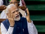 PM Modi speaking in Parliament on Thursday. PM Modi speaking in Parliament on Thursday.