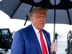FILE - Former President Donald Trump speaks before he boards his plane at Ronald Reagan Washington National Airport, Aug. 3, 2023, in Arlington, Va. Special counsel Jack Smith’s team obtained a search warrant in January for records related to former President Donald Trump’s Twitter account, and a judge levied a $350,000 fine on the company for missing the deadline to company. That’s according to court documents released Wednesday. (AP Photo/Alex Brandon, File) FILE - Former President Donald Trump speaks before he boards his plane at Ronald Reagan Washington National Airport, Aug. 3, 2023, in Arlington, Va. Special counsel Jack Smith’s team obtained a search warrant in January for records related to former President Donald Trump’s Twitter account, and a judge levied a $350,000 fine on the company for missing the deadline to company. That’s according to court documents released Wednesday. (AP Photo/Alex Brandon, File)