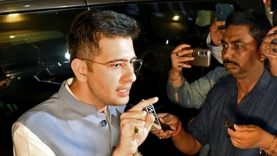 AAP MP Raghav Chadha speaks to the media. (ANIPhoto) (ANI)