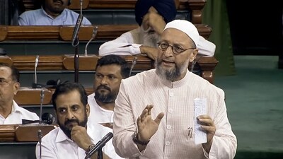 AIMIM MP Asaduddin Owaisi speaks in Lok Sabha. (ANI)
