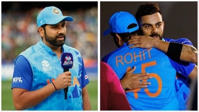 Rohit Sharma was asked about Virat Kohli's absence in the West Indies series during a media interaction (ANI) Rohit Sharma was asked about Virat Kohli's absence in the West Indies series during a media interaction (ANI)