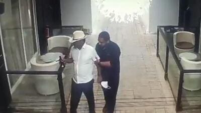 DIG A Koan was escorted out of the club in an inebriated state. (CCTV videograb) DIG A Koan was escorted out of the club in an inebriated state. (CCTV videograb)