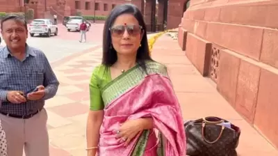 TMC MP Mahua Moitra during the Monsoon session of Parliament. (Twitter/ @Mahua Moitra) TMC MP Mahua Moitra during the Monsoon session of Parliament. (Twitter/ @Mahua Moitra)