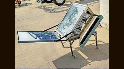 Inclined solar cooker-cum-dryer model developed by PAU. (HT PHOTO) Inclined solar cooker-cum-dryer model developed by PAU. (HT PHOTO)