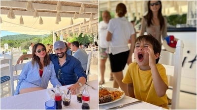 Meanwhile, earlier, Kareena had been sharing pictures from her European holiday with Saif Ali Khan and their two kids, Taimur and Jeh. The photos will give you wanderlust vibes. The images above show Kareena and Saif out on a lunch date and a goofy click of Taimur. "Summer Lunches [rainbow, heart and tar emojis]," Kareena captioned the post.&nbsp; (Instagram)