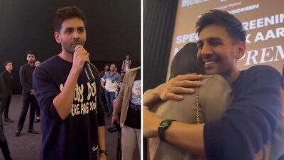 Kartik Aaryan left speechless after a fan in Australia proposes to him. (Instagram/@kartikaaryan) Kartik Aaryan left speechless after a fan in Australia proposes to him. (Instagram/@kartikaaryan)