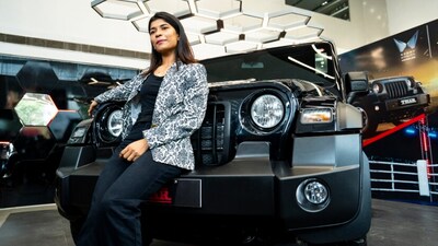 Nikhat Zareen poses with Mahindra Thar. (Twitter/@Mahindra Thar) Nikhat Zareen poses with Mahindra Thar. (Twitter/@Mahindra Thar)
