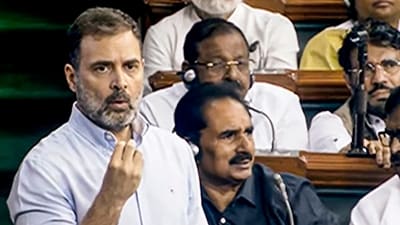 Congress MP Rahul Gandhi speaks during a discussion on the Motion of No-Confidence in the Lok Sabha during the ongoing Monsoon session of Parliament, in New Delhi. (PTI) Congress MP Rahul Gandhi speaks during a discussion on the Motion of No-Confidence in the Lok Sabha during the ongoing Monsoon session of Parliament, in New Delhi. (PTI)