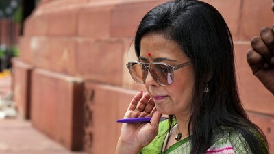 TMC MP Mahua Moitra during the Monsoon session of Parliament (PTI) TMC MP Mahua Moitra during the Monsoon session of Parliament (PTI)