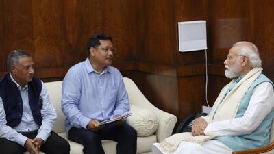 Sangma added that the PM expressed his desire that there should be a long lasting peace in Meghalaya. (Conrad K Sangma | Twitter) Sangma added that the PM expressed his desire that there should be a long lasting peace in Meghalaya. (Conrad K Sangma | Twitter)
