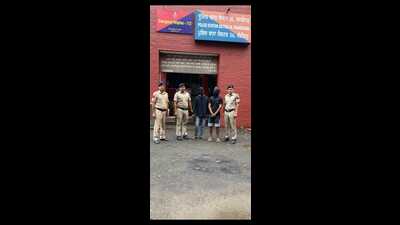 The accused in Chandigarh Police custody. (HT Photo) The accused in Chandigarh Police custody. (HT Photo)