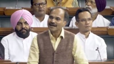 Congress leader in Lok Sabha speaks during discussion on no-confidence motion. (Sansad TV) Congress leader in Lok Sabha speaks during discussion on no-confidence motion. (Sansad TV)