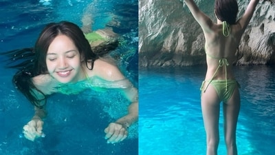 BLACKPINK singer Lisa is on a holiday. BLACKPINK singer Lisa is on a holiday.