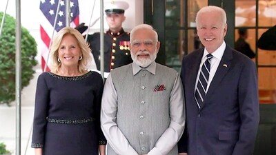 PM Narendra Modi at White House with Bidens on June 22, 2023. PM Narendra Modi at White House with Bidens on June 22, 2023.