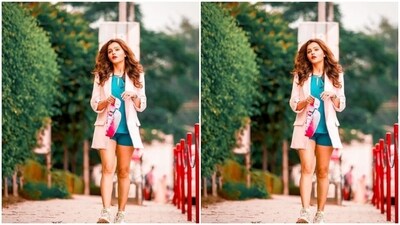 Rubina looked like the perfect boss babe as she picked a formal co-ord set and aced it like a diva. (Instagram/@rubinadilaik) Rubina looked like the perfect boss babe as she picked a formal co-ord set and aced it like a diva. (Instagram/@rubinadilaik)