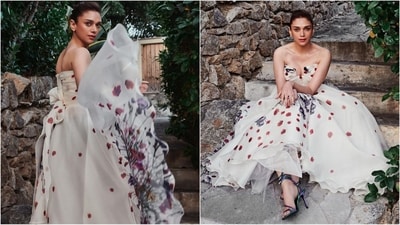 Aditi Rao Hydari is known for her elegant dressing sense. The actress adores stepping out in classy and sophisticated dresses and gowns. Aditi is quite active on social media and her Instagram feeds are nothing short of a treasure trove of fashion inspiration for all her fans. The actress recently shared her throwback pictures from the Cannes Film Festival and she looks nothing short of a princess in an enchanting white gown. (Instagram/@aditiraohydari) Aditi Rao Hydari is known for her elegant dressing sense. The actress adores stepping out in classy and sophisticated dresses and gowns. Aditi is quite active on social media and her Instagram feeds are nothing short of a treasure trove of fashion inspiration for all her fans. The actress recently shared her throwback pictures from the Cannes Film Festival and she looks nothing short of a princess in an enchanting white gown. (Instagram/@aditiraohydari)