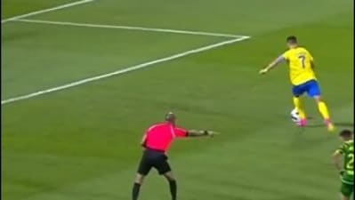 Cristiano Ronaldo scores from a penalty kick to send Al Nassr to final of Arab Club Champions Cup (Twitter) Cristiano Ronaldo scores from a penalty kick to send Al Nassr to final of Arab Club Champions Cup (Twitter)