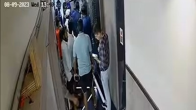 A CCTV camera footage of the incident surfaced online. A CCTV camera footage of the incident surfaced online.