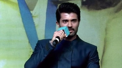 Vijay Deverakonda at the trailer launch of Kushi in Hyderabad. Vijay Deverakonda at the trailer launch of Kushi in Hyderabad.