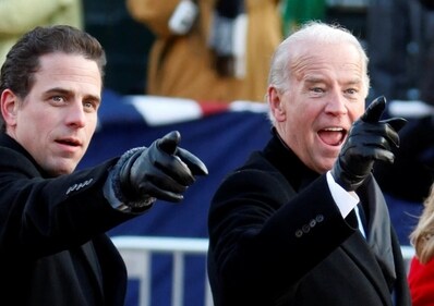 Trump contended that the funds accumulated by the Biden family from foreign individuals equate to a "bribe." (REUTERS)