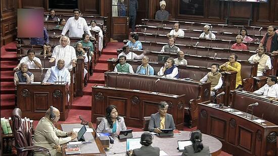 Rajya Sabha proceedings. (ANI)