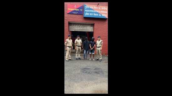 The accused in Chandigarh Police custody. (HT Photo)