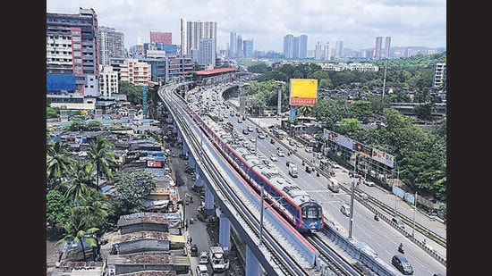 The plots have been transferred to MMRDA free of cost by the state government through the Thane district collector, which will help prevent cost escalation and delay in construction, said MMRDA officials. “The construction of the metro network is in progress, and the authority is trying to complete the work of seven under-construction lines as soon as possible,” they added. (HT PHOTO)